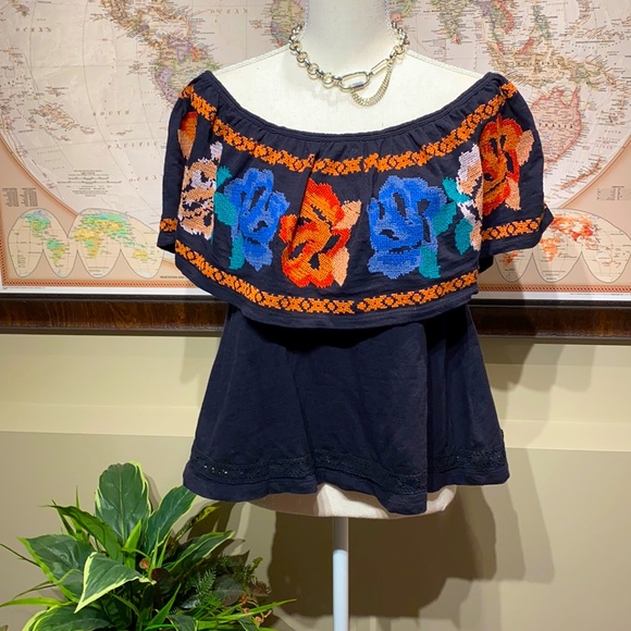 🌼FREE PEOPLE off shoulder top - Picture 2 of 16